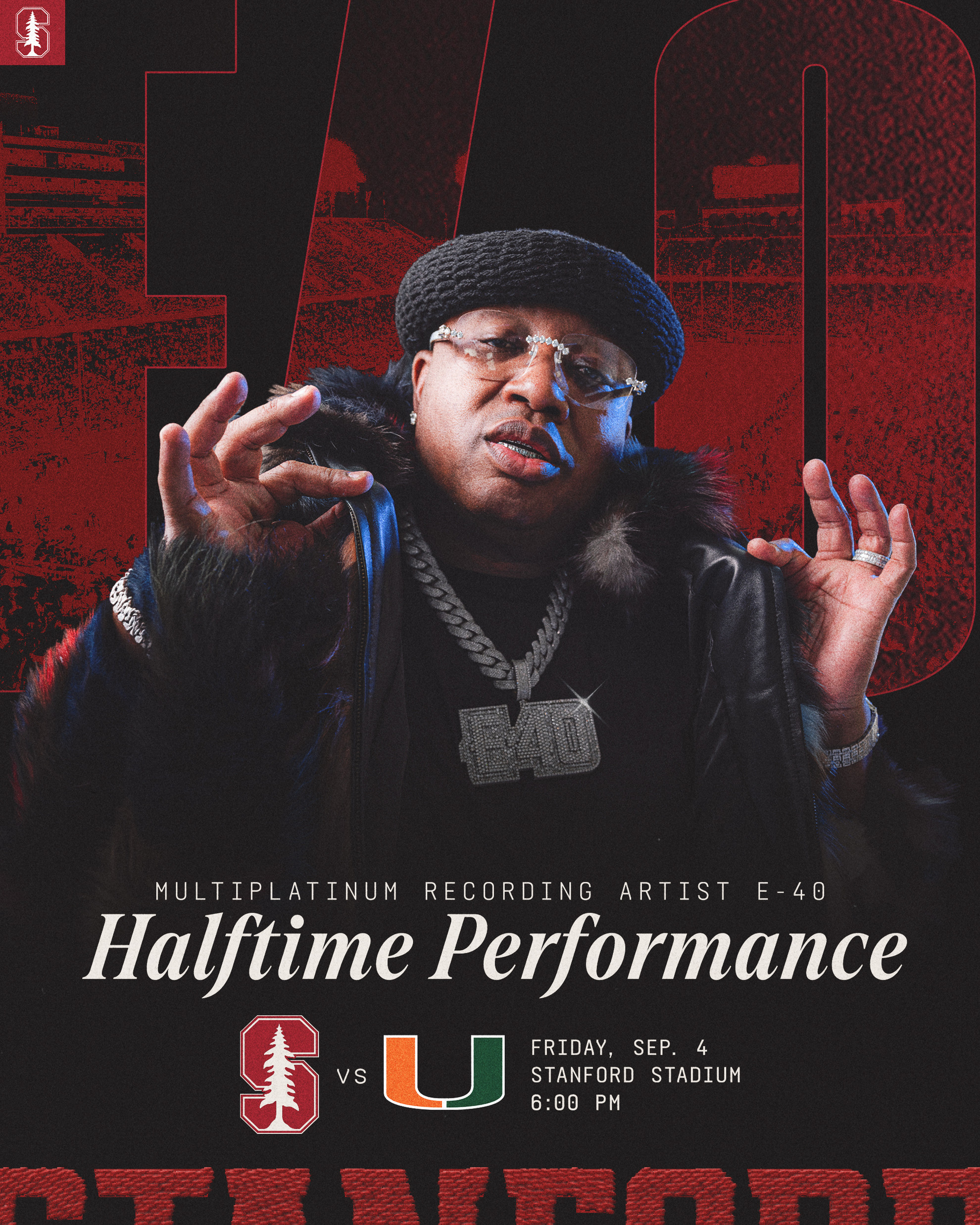 Multiplatinum Recording Artist E-40 to Perform at Halftime of 