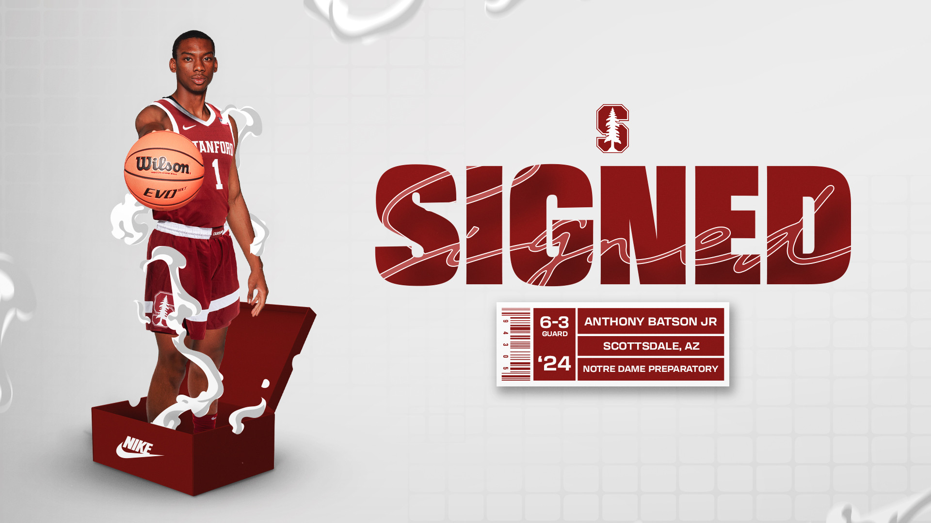 Stanford Men’s Basketball Inks Anthony Batson Jr.